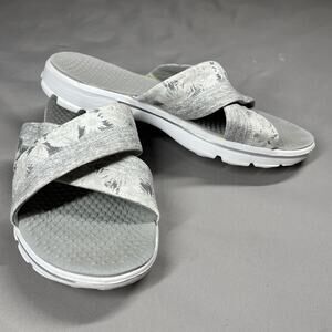 Skechers GOwalk 3 Fiji Slide Sandals Womens Size 10 Goga Mat Footbed Comfort